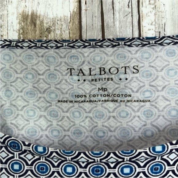 Talbots Blue Mixed Print Long Sleeve - Picture 4 of 4
